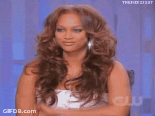 Woman With Long Curly Hair Covering Face GIF