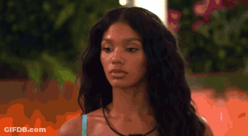 Woman With Long Dark Hair In Blue Bra GIF