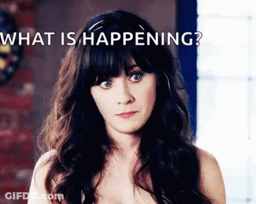 Woman With Long Hair Asking What Is Happening GIF