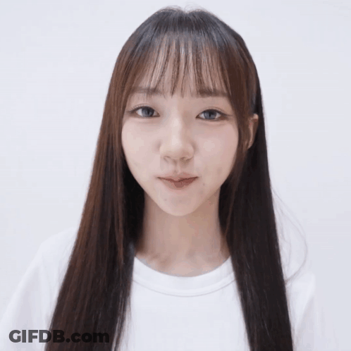 Woman With Long Hair Covering Face GIF