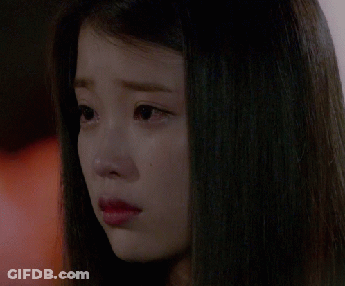Woman With Long Hair Crying Tear GIF