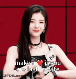 Woman With Long Hair Holding Heart Make Heart If You Are Laah's Wife GIF