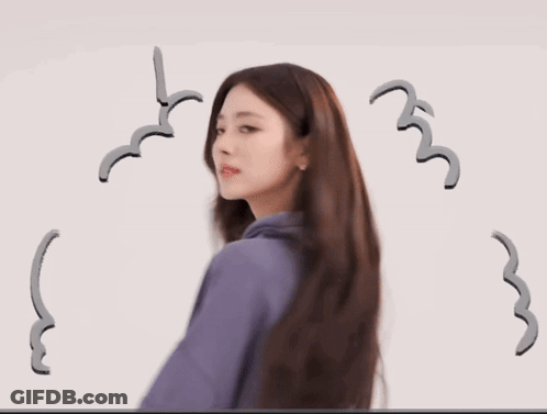 Woman With Long Hair In Purple Hoodie GIF