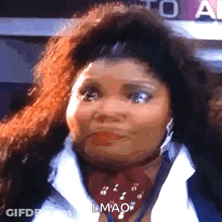 Woman With Long Hair Making Face GIF