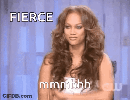 Woman With Long Hair Making Funny Face Fierce GIF