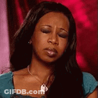 Woman With Long Hair Making Funny Face GIF