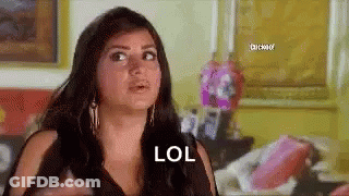 Woman With Long Hair Making Funny Face Saying LOL GIF
