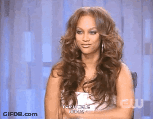 Woman With Long Hair Says Damn Girl Nice GIF