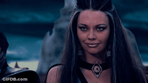 Woman With Long Hair Says Too Bad GIF