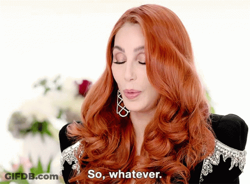 Woman With Long Red Hair Saying So Whatever GIF