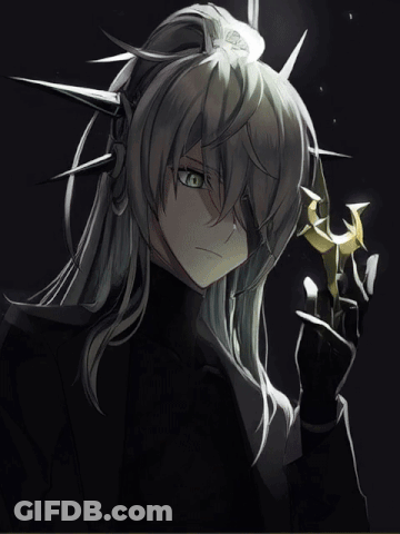 Woman With Long White Hair Holding Trident Smiling GIF