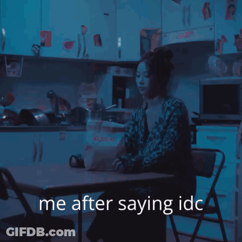 Woman With Me After Saying IDC GIF