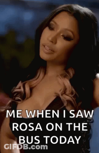 Woman With Me When I Saw Rosa On Bus GIF
