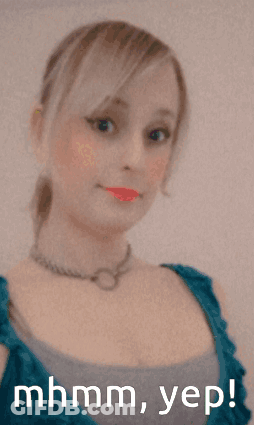 Woman With Mhmm Yep Text GIF