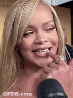 Woman With Microphone And Ring GIF