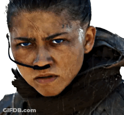 Woman With Microphone In Nose Close Up GIF