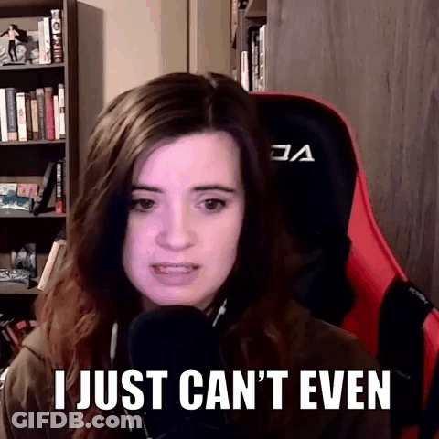 Woman With Microphone Says I Just Can't Even GIF