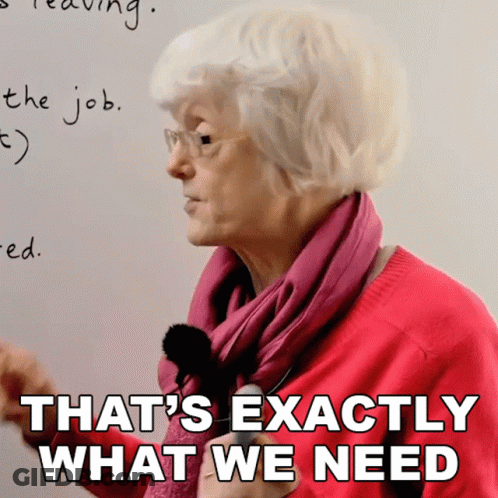 Woman With Microphone: That's Exactly What We Need GIF
