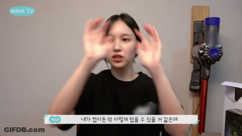 Woman With Mina TV Text GIF