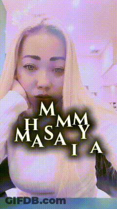 Woman With Mmmm Masaia Text GIF