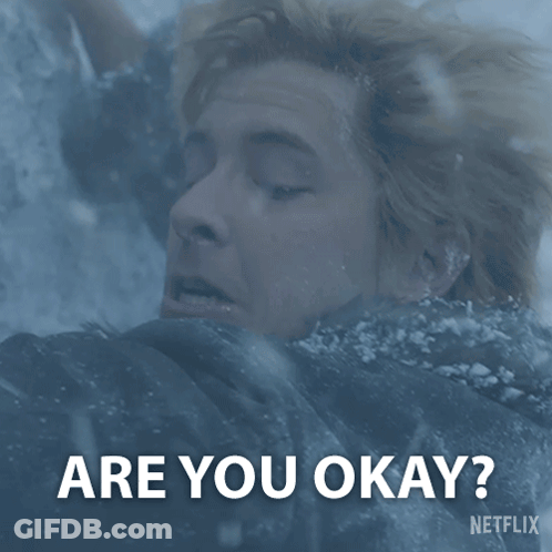Woman With Mouth Open Saying Are You Okay GIF