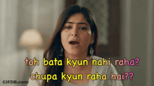Woman With Mouth Open Toh Bata Kyun Nahi Raha GIF