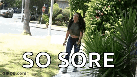 Woman With My Legs Written On Leg GIF