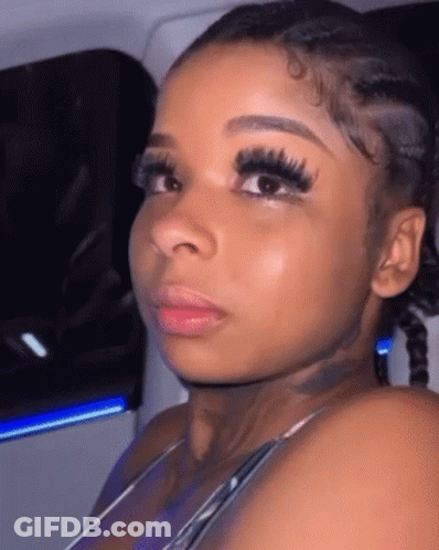Woman With Neck Tattoo Close Up GIF