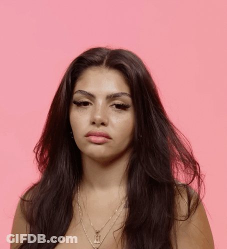 Woman With Necklace Letter E GIF