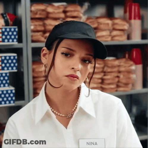 Woman With Nina Name Tag GIF