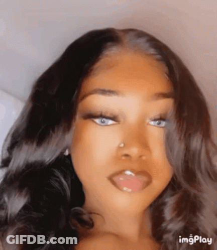 Woman With Nose Ring And Long Hair GIF