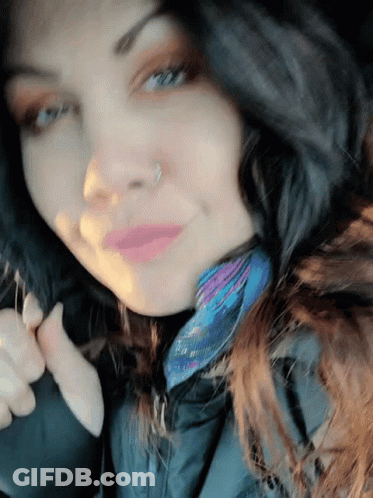 Woman With Nose Ring And Scarf GIF
