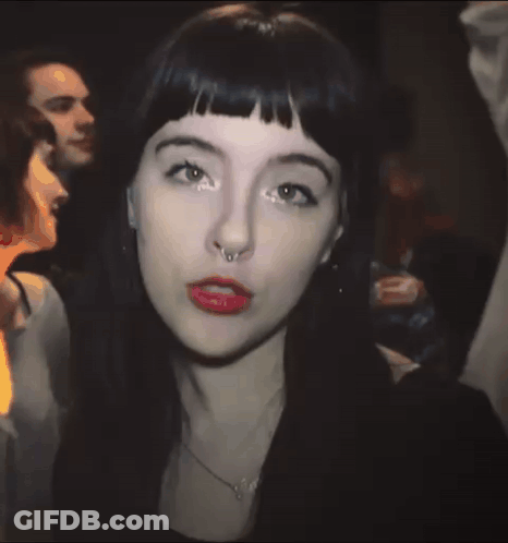 Woman With Nose Ring Close Up GIF