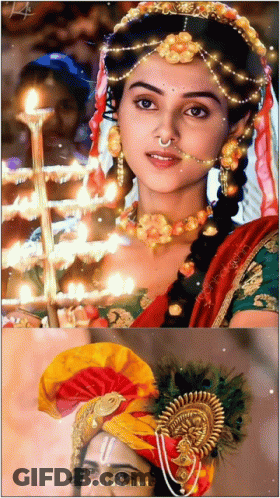 Woman With Nose Ring Holding Candle GIF