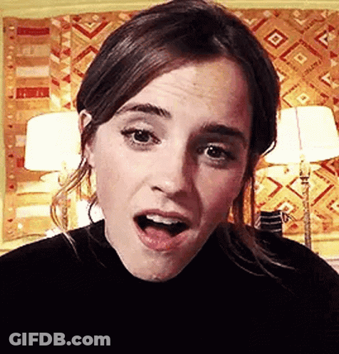 Woman With Open Mouth And Lamp GIF