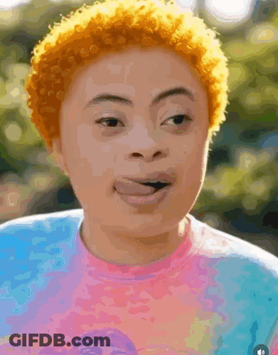 Woman With Orange Hair Sticking Tongue Out GIF