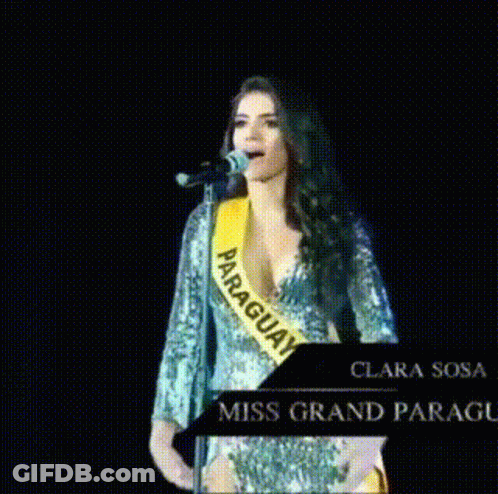 Woman With Paraguay Sash GIF