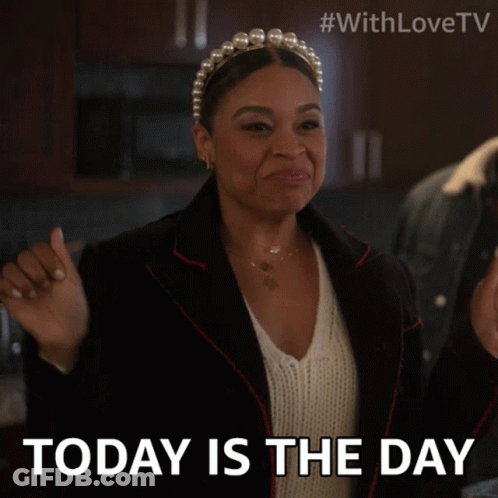 Woman With Pearl Headband Saying Today Is The Day GIF