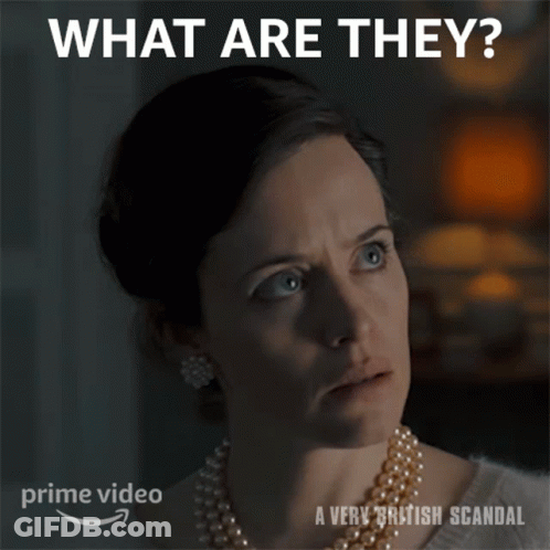 Woman With Pearl Necklace Saying What Are They GIF