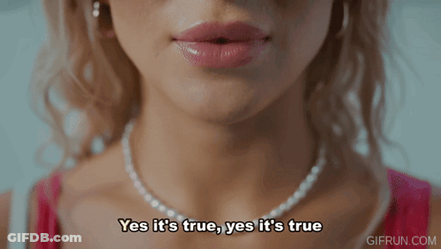 Woman With Pearl Necklace Saying Yes It's True GIF
