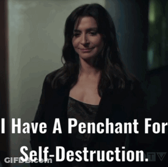 Woman With Penchant For Self-Destruction GIF