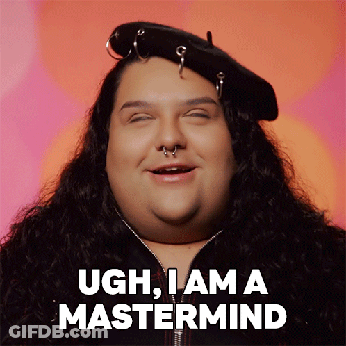 Woman With Piercings And Black Hat Says Ugh I Am A Mastermind GIF