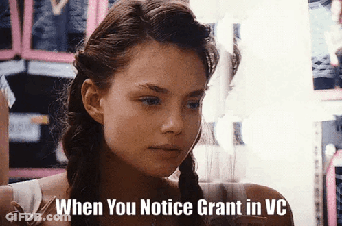 Woman With Pigtails Says When You Notice Grant In VC GIF