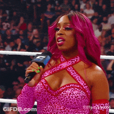 Woman With Pink Hair Hashtag Tiffanyluv24 GIF