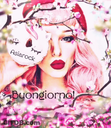 Woman With Pink Hair Holding Donut Asiarock Buongiorno GIF
