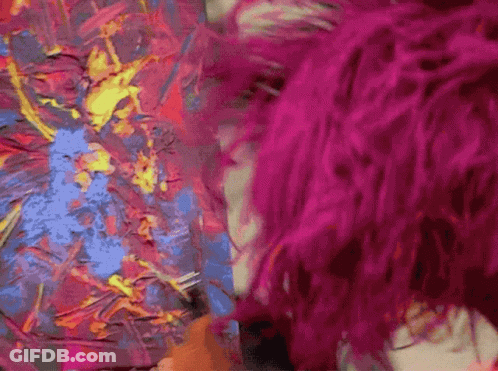 Woman With Pink Hair GIF