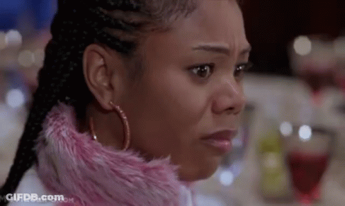 Woman With Pink Scarf And Earrings GIF