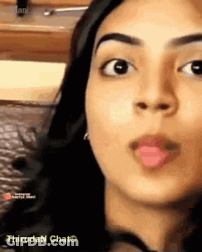 Woman With Pink Tongue Out GIF