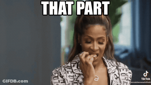 Woman With Ponytail Eating Food GIF