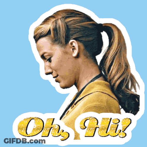 Woman With Ponytail Saying Oh Hi GIF